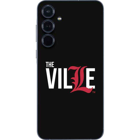 University of Louisville Black Background Galaxy A55 5G Skin